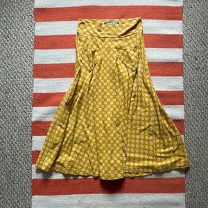 yellow polka skirt